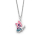 "Butterfly"rosa/lila/blau Steins. 45 cm rhod. Silb. 925