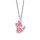 "Butterfly"rosa Steins. 45 cm rhod. Silb. 925
