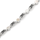 "Eleganza" Lavas./Perlm. 18+3cm Silb.925