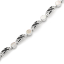 "Eleganza" Lavas./Perlm. 18+3cm Silb.925
