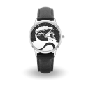 DUR Uhr 36er "Küste" Lavasand, Lederband...