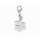 Anhänger - Charm Pfote mit Karabiner - 925 Silber