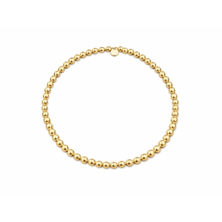 Armband Kugel silber vergoldet ohne Anhänger DM 4 mm elastisch  - 925 Silber vergoldet
