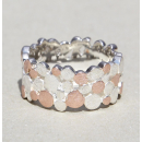 Silberring "Up and Down" 10 mm bicolour...
