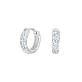 Rhod Silber Ohrring KOSANOR 12mm