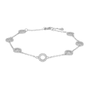 Rhodiniertes Sil Armband ANNANOR 6mm
