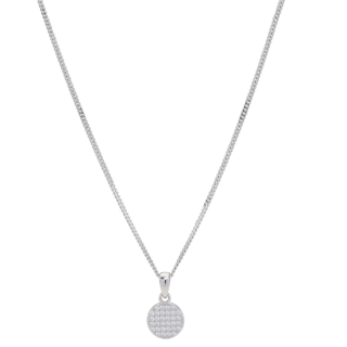 Rhodinierte Silber Halskette ANNIENOR 9mm