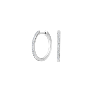 Rhod. Silber Ohrring JUNENOR 18mm