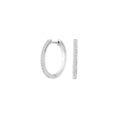 Rhod. Silber Ohrring JUNENOR 18mm