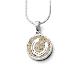 Pferdeglück"Hufeisen" Strands. rhod. Silb.925