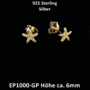 Ohrstecker Seestern silber vergoldet - 925 Silber vergoldet