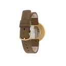 PICTO Armbanduhr mit drehbarem Zifferblatt und zedernbraunem Lederarmband. Das Zifferblatt dieser Uhr ist 34 mm groß.