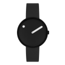 PICTO Armbanduhr mit drehbaren Zifferblatt Schwarzes...