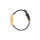 PICTO Armbanduhr mit drehbarem Zifferblatt und schwarzem Lederarmband mit polierter Goldschließe. Das Zifferblatt dieser Uhr ist 34 mm groß.