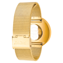 PICTO Armbanduhr mit drehbarem Zifferblatt und mattgoldenem Meshband. Das Zifferblatt dieser Uhr ist 40 mm groß.