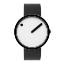 PICTO-Armbanduhr mit drehbarem Zifferblatt und schwarzem...