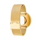 PICTO Armbanduhr mit drehbarem Zifferblatt und mattgoldenem Meshband. Das Zifferblatt dieser Uhr ist 40 mm groß.