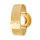 PICTO Armbanduhr mit drehbarem Zifferblatt und mattgoldenem Meshband. Das Zifferblatt dieser Uhr ist 40 mm groß.