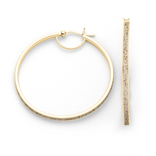 Creole "rund 42,3mm" Strandsand vergoldet