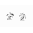 Ohrstecker Meeres- Schildkröte silber - 925 Silber