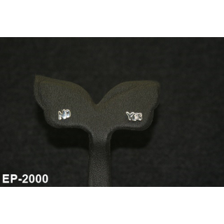 Ohrstecker Yes & No silber  - 925 Silber