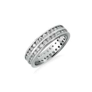 Ring CZ Steine 1,75 mm weiß - Größe 56 - 925 Silber