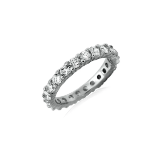 Ring Shine CZ Steine weiß - Größe 56 - 925 Silber
