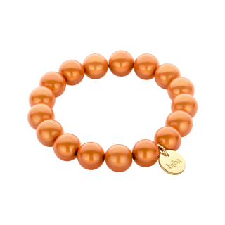 Space Beads -12 mm Perlen- Armband orange uni