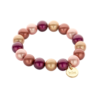 Space Beads -12 mm Perlen- Armband lila Mix, rose