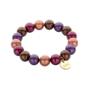 Space Beads -12 mm Perlen- Armband lila / braun Mix