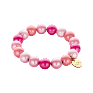 Space Beads -12 mm Perlen- Armband rosa, pink Mix