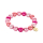 Space Beads -12 mm Perlen- Armband rosa, pink Mix