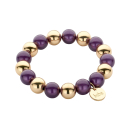 Space Beads Special -12 mm Perlen- Armband lila, gold Mix