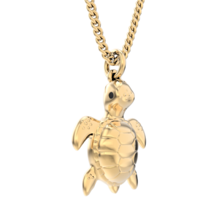 Kette "Schildkröte" messing 18 Karat vergoldet