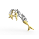 Schlüsselanhänger Mermaid ( Meerjungfrau ) gold...