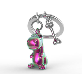 Schlüsselanhänger Tyrannosaurus ( Dino ) regenbogenfarben