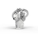Schlüsselanhänger Koala grau und chrome