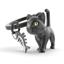 Schlüsselanhänger Black Cat ( Katze ) schwarz...