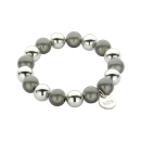 Space Beads Special -12 mm Perlen- Armband grau / silber MIX