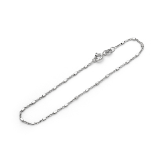 "Fantasiearmband 1.2 mm"18.5 cm  rhod. Silb. 925