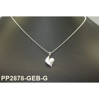 Anhänger "Tani- Heart" klein silber gebürstet - 925 Silber