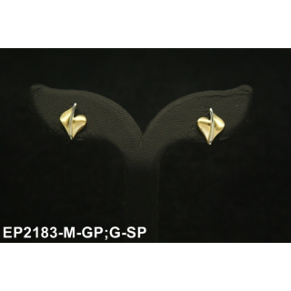 Ohrstecker "Tani- Heart" silber gold plattiert  leicht glänzend - 925 Silber vergoldet