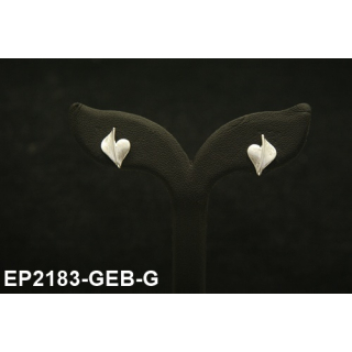 Ohrstecker "Tani- Heart" silber gebürstet - 925 Silber