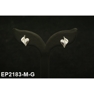 Ohrstecker "Tani- Heart" silber leicht glänzend - 925 Silber