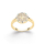 Ring "Kompassrose 2.0" Zirkonia und Strandsand vergoldet #1