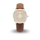 DUR Uhr 40er "Kompass 2.0" Strandsand, Lederband braun