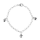 Rhod. Silberarmband m/Herz