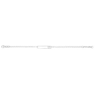 Rhod. Silberarmband m/Gravurfläche Herz