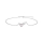 Rhod. Silber Armband Herz m. rosa cz