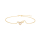 Verg. Silber Armband Herz m. rosa cz